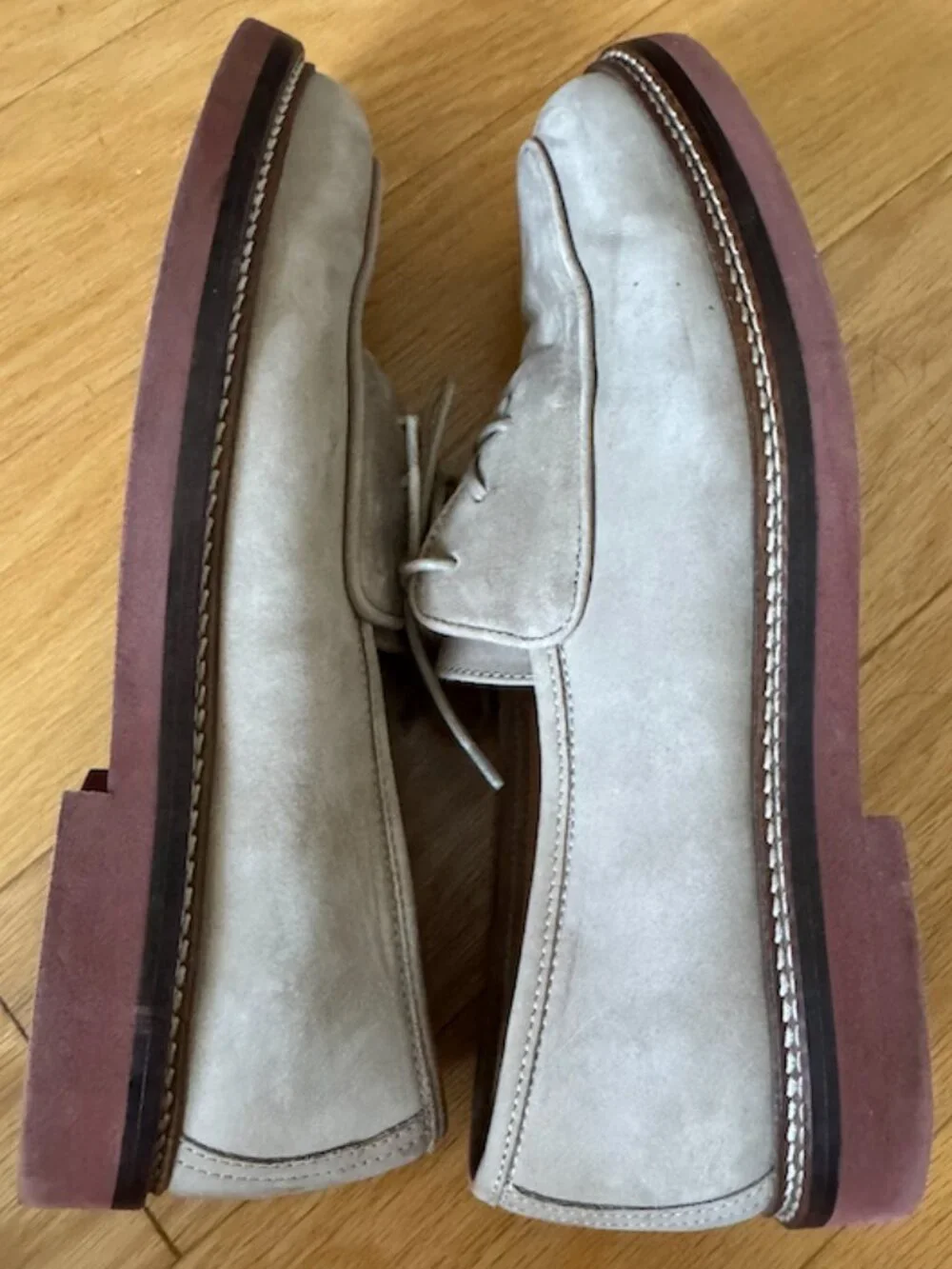Jacques Soloviere Tan Suede Loafer Shoes in Size 43